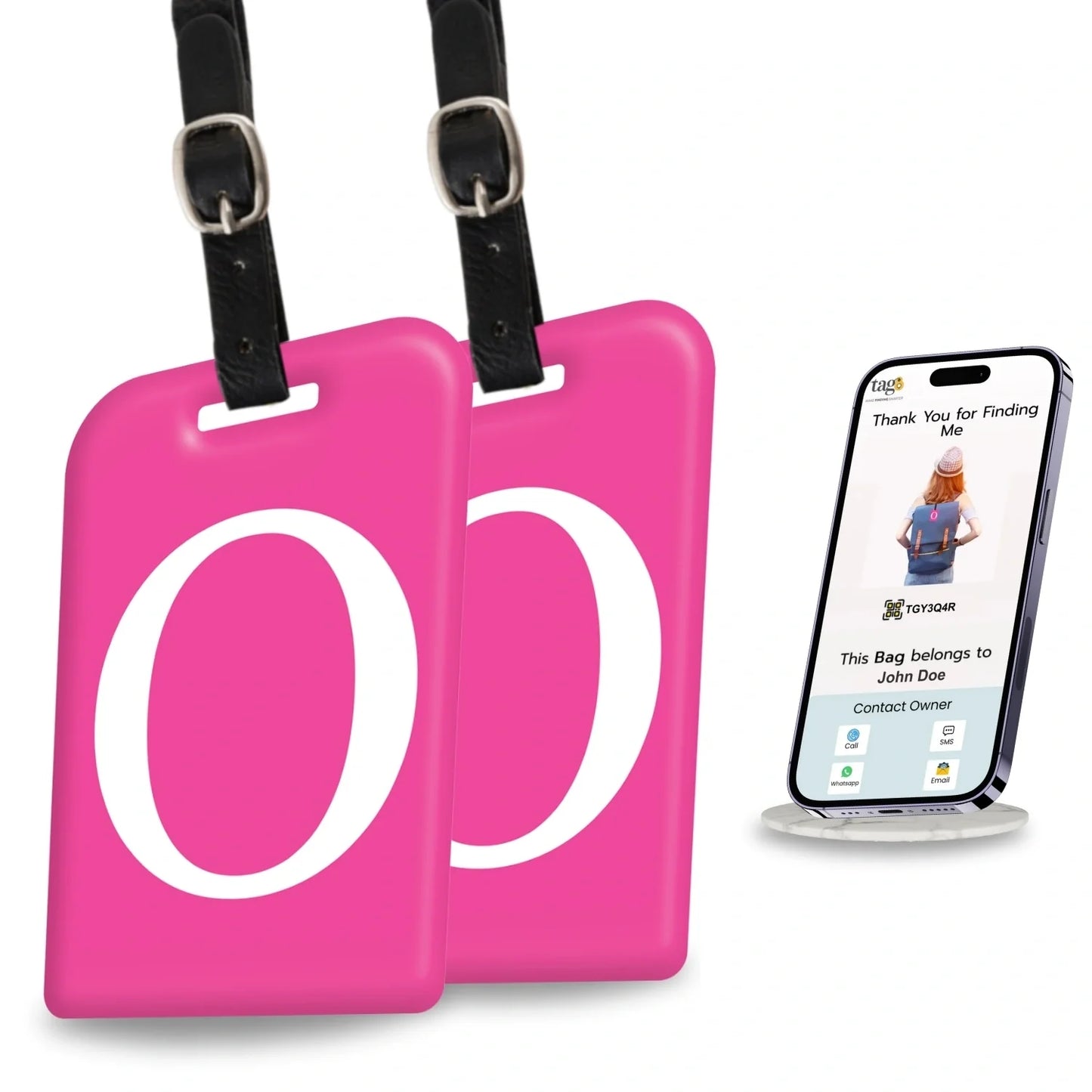 Initials Bag tag O [pack 2]