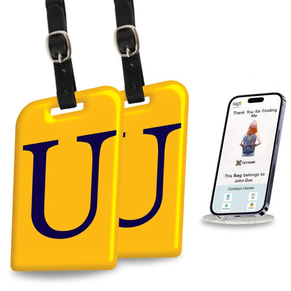 Initials Bag tag U  [pack 2]