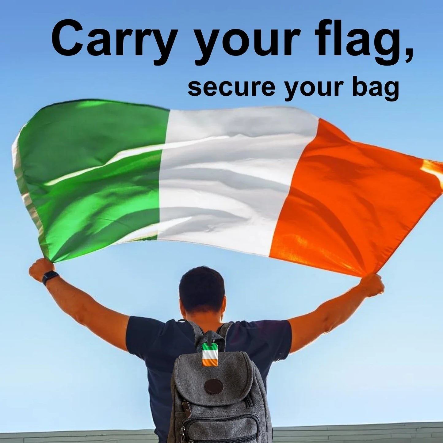 Smart Bag Security Tag - Ireland Flag [Pack 2]
